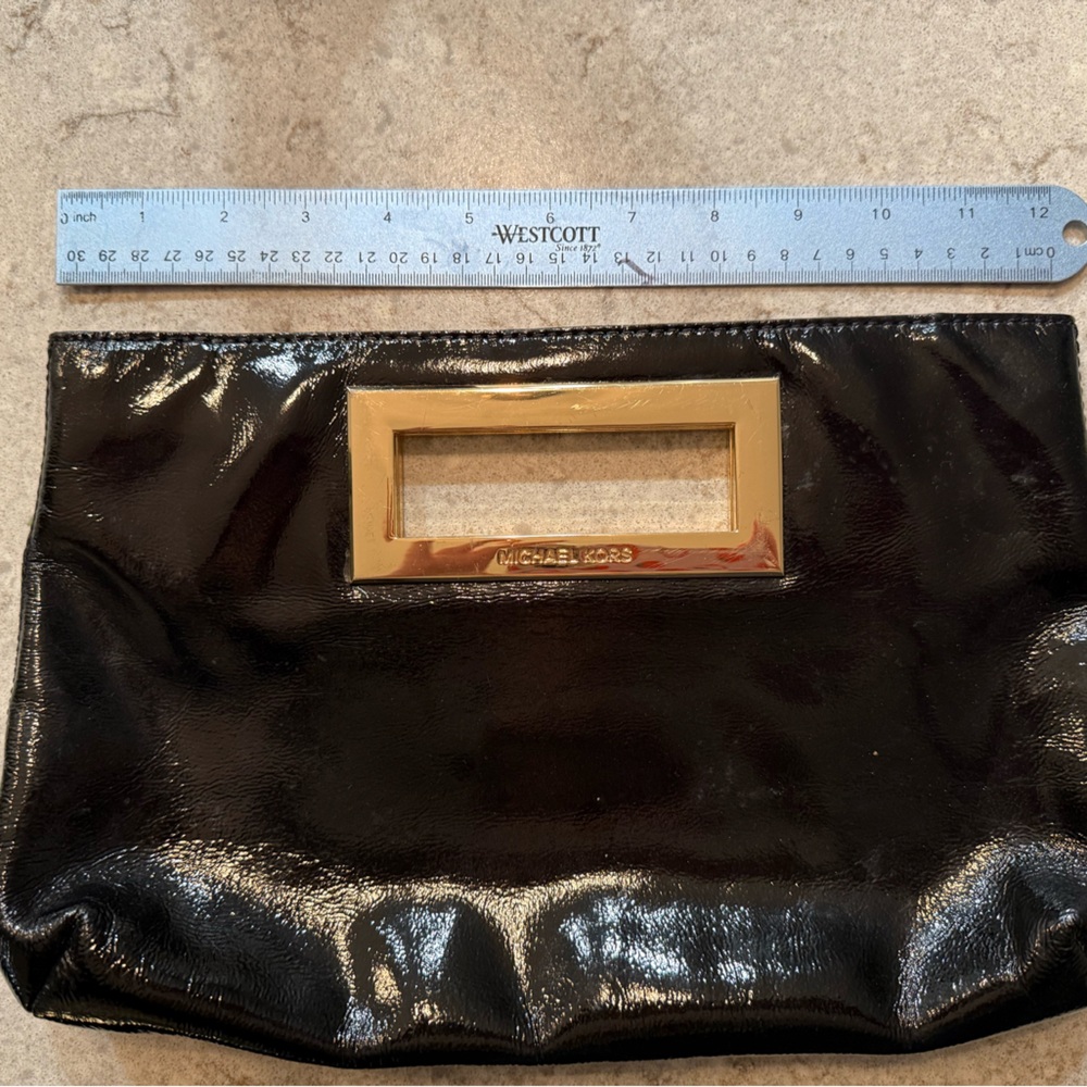 Michael Kors Black Patent Clutch
